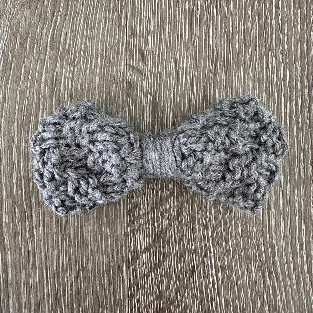 Handmade Slate Grey Hair Bow